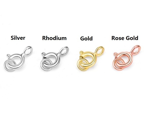Disesuaikan 925 Silver Lobster Clap Spring Charms Kuningan Lobster Clap