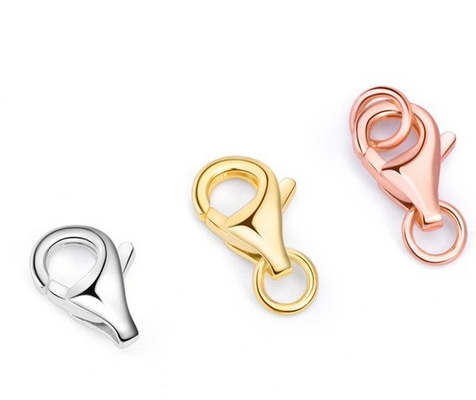 OEM ODM 18K Gold Lobster Clap buatan tangan DIY 925 Sterling Silver Lobster Clap
