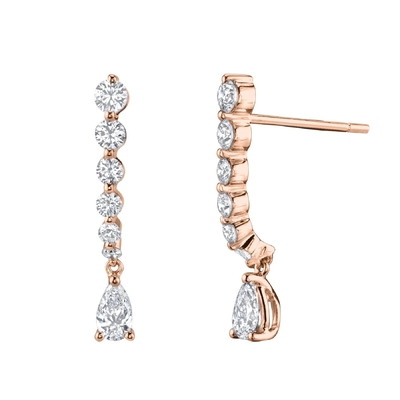 925 Sterling Silver White Pear Drop Cubic Zircon Earrings untuk kebutuhan pelanggan