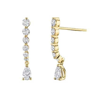 925 Sterling Silver White Pear Drop Cubic Zircon Earrings untuk kebutuhan pelanggan