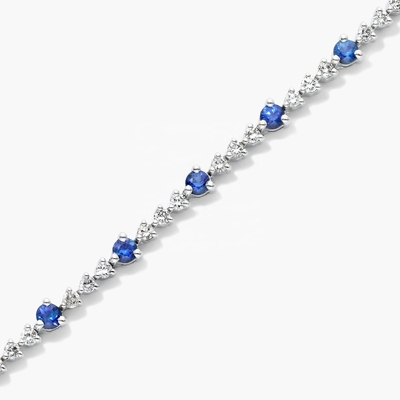 3mm Putih Zircon Ruby Tenis Gelang Potong Bulat Sterling Perak Tenis Gelang