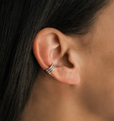 Wanita Klasik Pelangi Pave Setting Kubik Zircon 925 Sterling Perhiasan Earring Earring