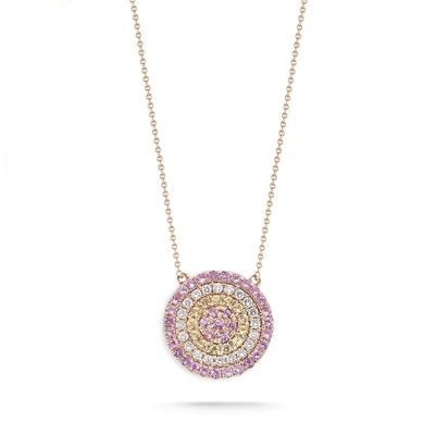Biru dan Putih CZ Kalung Lingkaran Bentuk 925 Sterling Perak untuk Wanita yang Menakjubkan