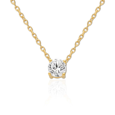 ODM 8mm Sterling Silver Rantai Jelas CZ 18k Gold Plated Rantai