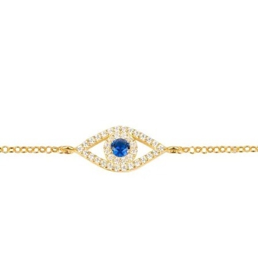Rose Gold Thin Silver Chain Bracelet Putih Biru CZ Mata 925 Sterling Perak