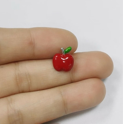 Earrings Apple Enamel Merah dan Hijau Yang Enak Untuk Gadis Kecil Di Perak 925 Sterling