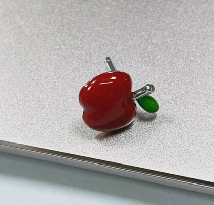 Earrings Apple Enamel Merah dan Hijau Yang Enak Untuk Gadis Kecil Di Perak 925 Sterling