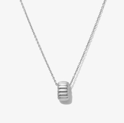 Emas Lapisan 925 Sterling Perak Sederhana Single Beaded Circle Charm Pendant Kalung OEM