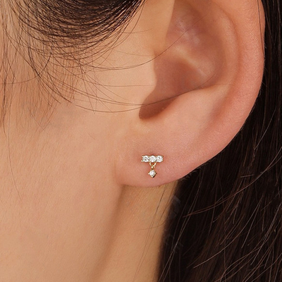 Perhiasan Earrings Minimalist Stud 2022 untuk Wanita dalam 925 Sterling Silver Disesuaikan