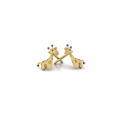 Teknologi Micro Insert Perak Sterling Perhiasan tubuh anak-anak Giraffe Stud Earrings