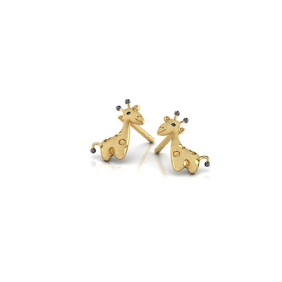 Teknologi Micro Insert Perak Sterling Perhiasan tubuh anak-anak Giraffe Stud Earrings