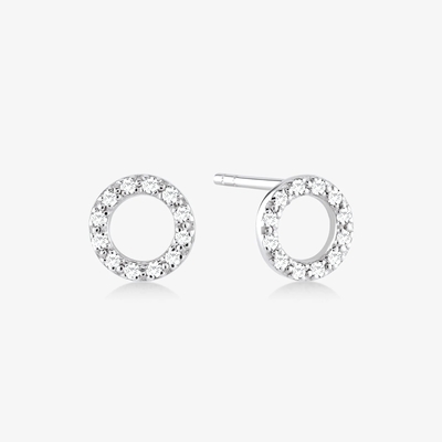 18K emas dilapisi 925 Sterling Perak Earrings Stud Klasik untuk Wanita Aksesoris Fashion