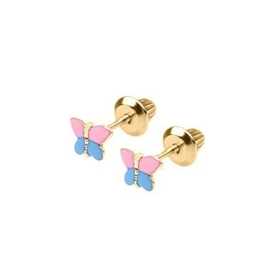18K Emas Kuning Pink Biru Enamel Kuning Kuntilanak Dengan Lapisan E