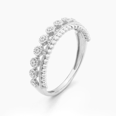 925 Sterling Silver Style Klasik Grosir cincin wanita yang dapat ditumpuk dengan manik-manik berlapis emas
