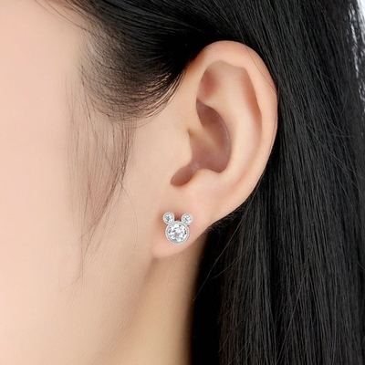 Penilaian pihak ketiga Bersertifikat Anak Perhiasan 925 Sterling Perak Earrings Tikus