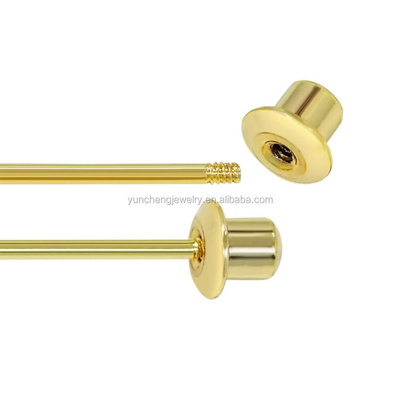 Handmade 4mm Clear CZ Gold Plated Stud Earrings for Baby Children 925 Perhiasan Perak