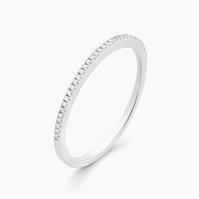 Item Hot 18K emas dilapisi Half Eternity 925 Sterling Perak Wanita Band Cincin