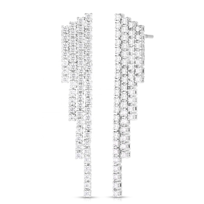 18K emas dilapisi kubik Zircon Tassel Kuning Earrings