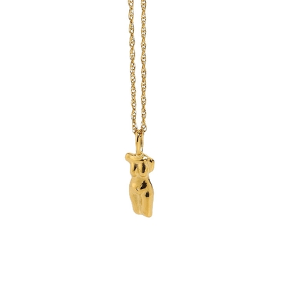 OEM 18in 18K Gold Plated Pendant Girls Perhiasan Bentuk Tubuh Kalung