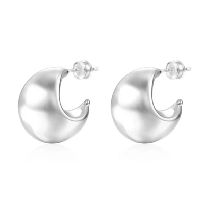 Fashion tebal Hole Hoop 18K emas dilapisi Fashion anting