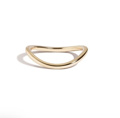 Elegant 18K Gold Plated Wedding Nova Band Stainless Steel Rings untuk Gadis