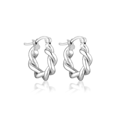 15mm Twisted Chunky Hoop Hollow Earrings Fashion Wanita Perhiasan