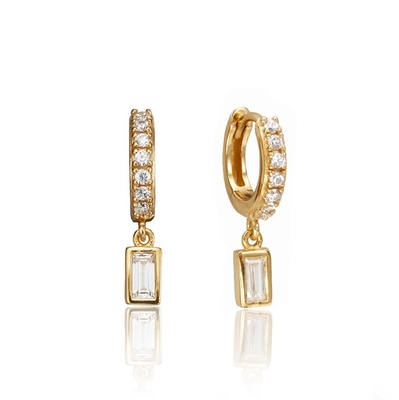 Earrings emas dilapisi 925 Sterling Perak Dangle untuk ulang tahun, pertunangan