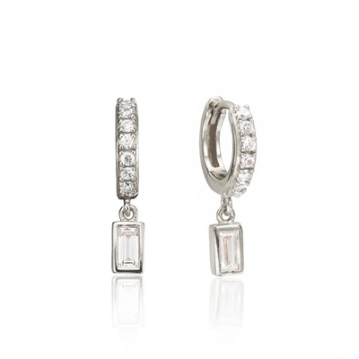 Earrings emas dilapisi 925 Sterling Perak Dangle untuk ulang tahun, pertunangan