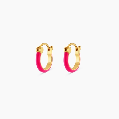 Berwarna 925 Sterling Silver Hoop Earrings 18K Gold Stacking Hoop Earrings