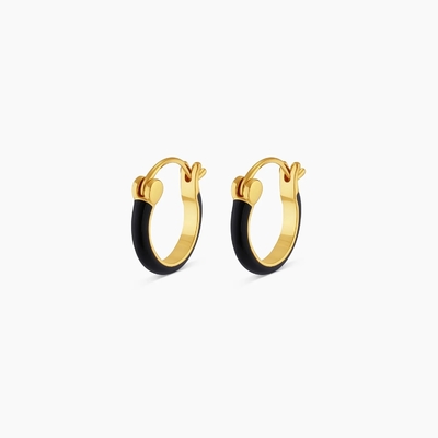 Berwarna 925 Sterling Silver Hoop Earrings 18K Gold Stacking Hoop Earrings