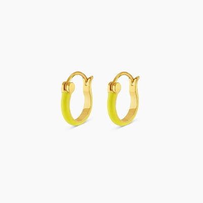 Berwarna 925 Sterling Silver Hoop Earrings 18K Gold Stacking Hoop Earrings