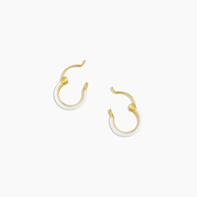 Berwarna 925 Sterling Silver Hoop Earrings 18K Gold Stacking Hoop Earrings