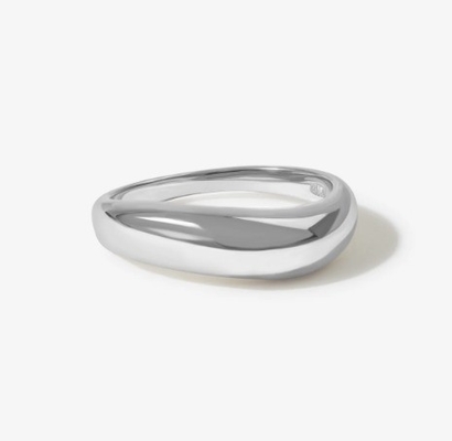 US5-US10 925 Perak Sterling Cincin yang dapat ditumpuk 18K Plated Emas