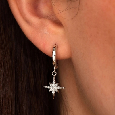 Starburst Earrings Gold Plated Hoop 925 Earrings Gold Plated Hoop Kecil