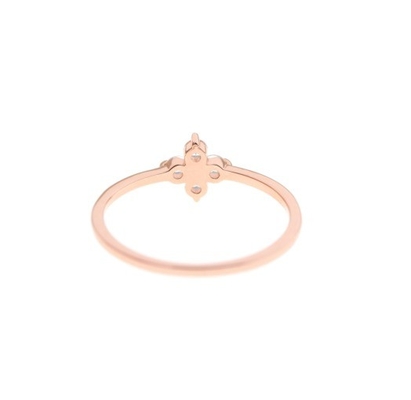 Elegantly 18K emas Vermeil Empat Topaz Batu permata Bunga 925 Sterling Perak cincin