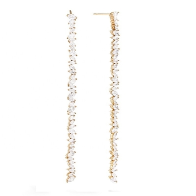 Perhiasan kustom anting-anting lain Tipe Long Silver Plating anting-anting dengan Marquis CZ Stone