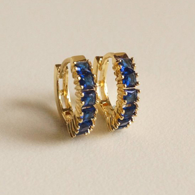 925 Perak Sterling Putri Hijau CZ Earrings Berlian untuk Wanita Contemporary Look