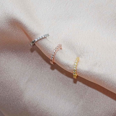 ODM 925 Sterling Silver Hoop Earrings Medium Dengan Vermeil Plating Emas Kecil 18K
