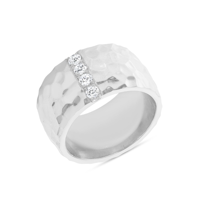 Ukuran 6 - Ukuran 10 Pria Eternity Band 18K Emas Plated Kuningan Cincin