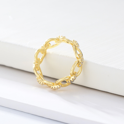 CZ Diamonds Eternity Rings 925 Sterling Silver untuk Perhiasan Pria