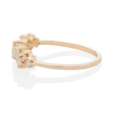 925 Perhiasan Perak Sterling Prong Setting Mini Clear CZ Band Rings untuk Wanita Sterling