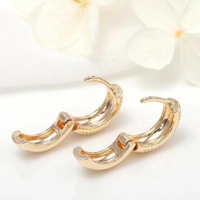 Eco Friendly 18K Gold Plated Multi Small Dot Beads Hoop Earrings Untuk Wanita Gadis 2021