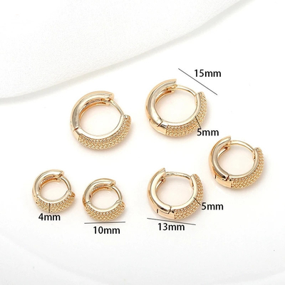 Eco Friendly 18K Gold Plated Multi Small Dot Beads Hoop Earrings Untuk Wanita Gadis 2021