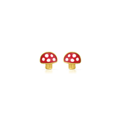 Chubby Jamur Earrings 925 Anak-anak Sterling Earrings Perak