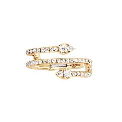 Diamond Teardrop Twist Ear Cuff dalam 925 Sterling Perak untuk Wedding Plating Options