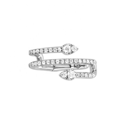 Diamond Teardrop Twist Ear Cuff dalam 925 Sterling Perak untuk Wedding Plating Options