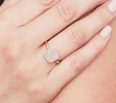 2024 Rings Brazil Pave Putih CZ Perak Ring untuk Perhiasan Mewah Aksesoris Fashion