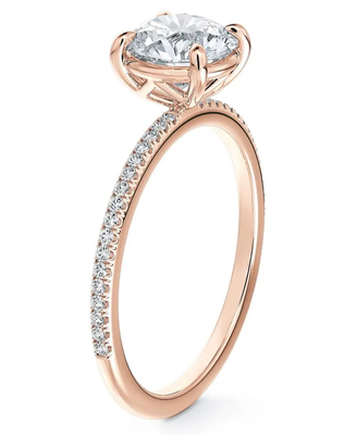 925 Sterling Perak Brazil Bulat Putih CZ Cincin Pertunangan Perhiasan Mewah Aksesoris