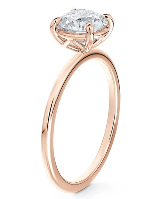 925 Sterling Perak Brazil Bulat Putih CZ Cincin Pertunangan Perhiasan Mewah Aksesoris