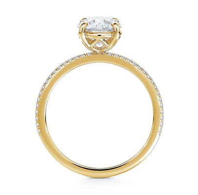 925 Sterling Perak Brazil Bulat Putih CZ Cincin Pertunangan Perhiasan Mewah Aksesoris